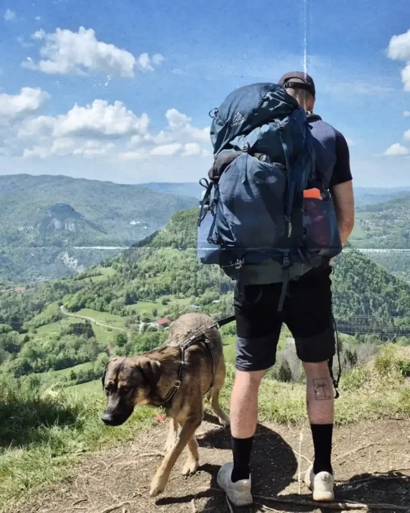 randonner avec son chien